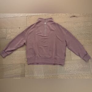 Varley Hawley Half Zip Sweatshirt and Slim Ankle Pant Set color Antler